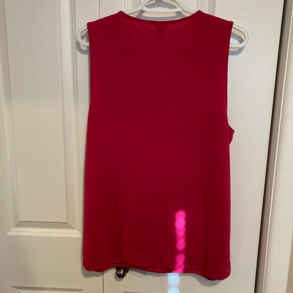 Pink Ann Taylor Drape Layer Sleeveless Top, Size XL - Picture 4 of 6